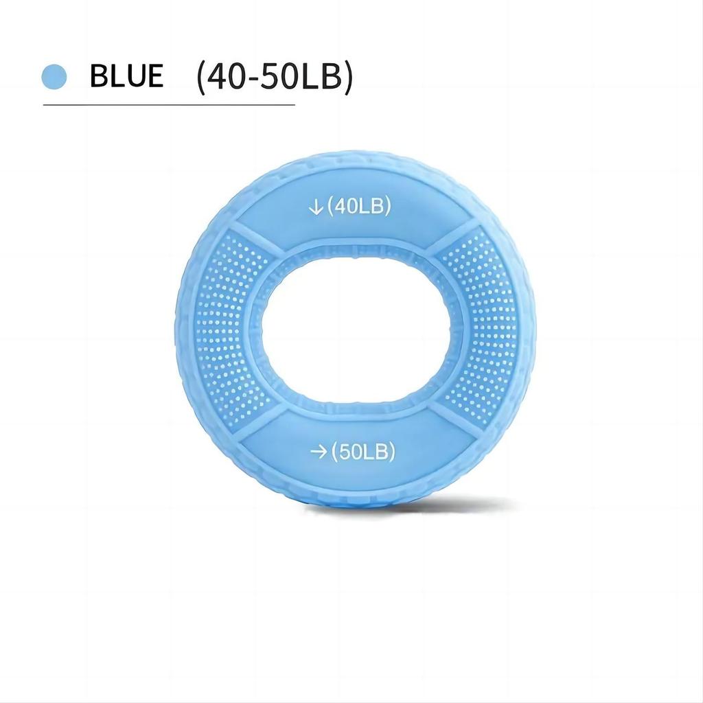 Striped Double Strength Silicone Hand Gripper - Exercise Fitness Trainer Ring