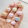 30pcs Resin Colorful Cute Bow Heart shape Flat back Rhinestone Scrapbook DIY Wedding Applique Decor Jewelry Accessories Crafts