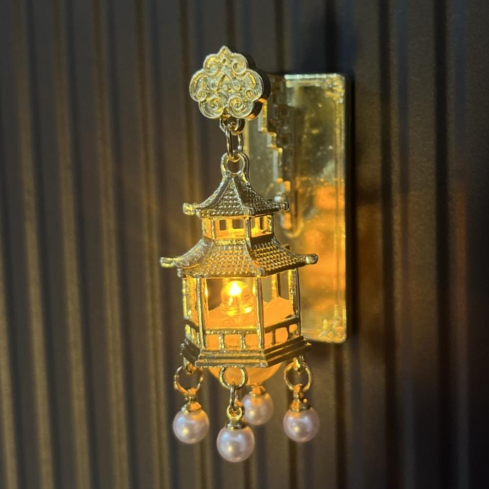 Retro Chinese Architecture Fridge Magnet Openwork Design Locker Cabinet Decoration Magnets  Friend