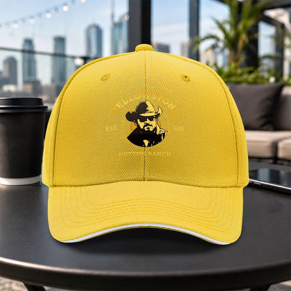 pc Yellowstone Dutton Ranch Baseball Cap Suitable for Travel Parties Daily Wear Adjustable Duckbill Hat with Iconic Ligh