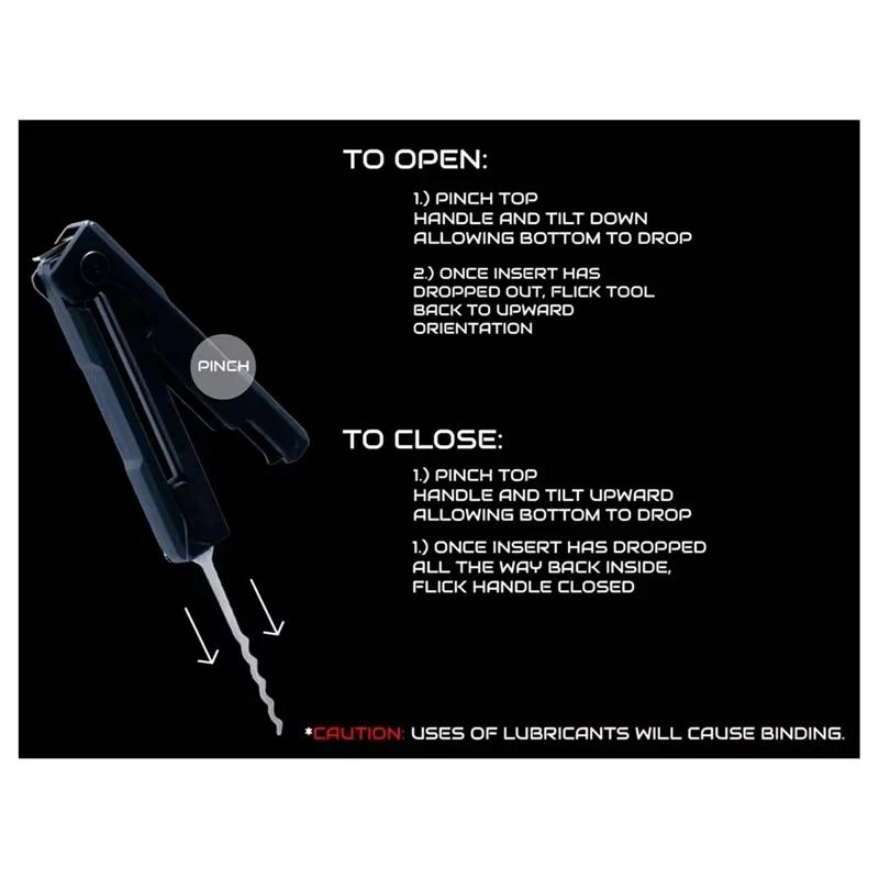 Gravity Pick Lock Opener Stainless Steel Durable Lock Keys Multifunctional Convenient Quick Pick Lock Opener