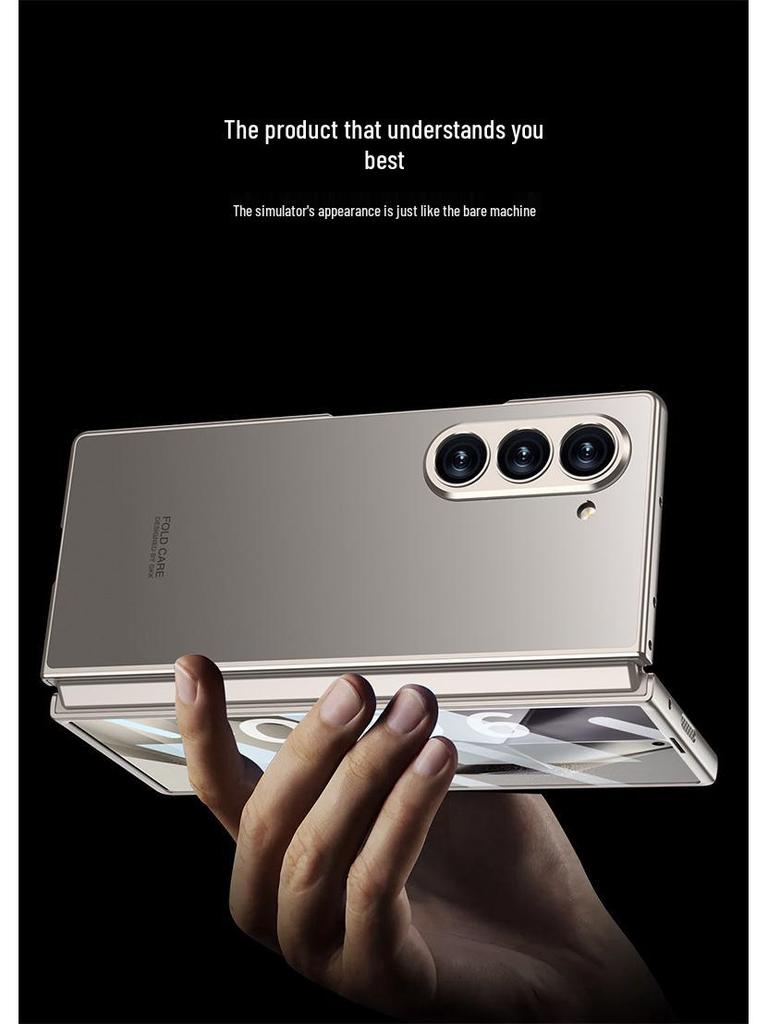 Samsung Fold6 Frosted Electroplated Protective Case - Full Coverage Screen-Integrated