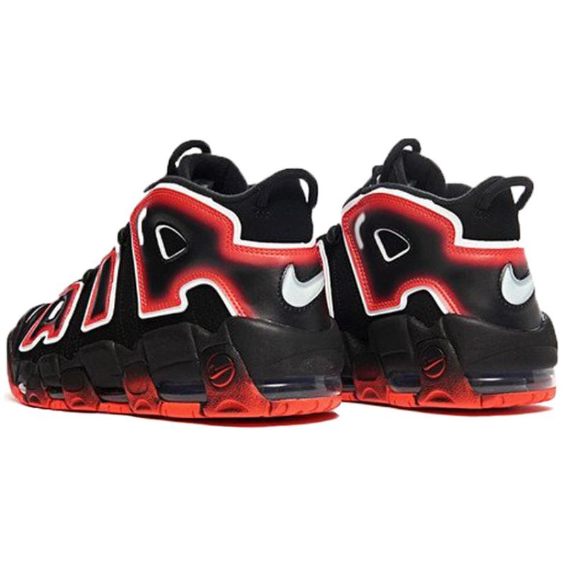 Nike Air More Uptempo Preto Branco Crimson Laser Vintage Basquete CJ6129-001