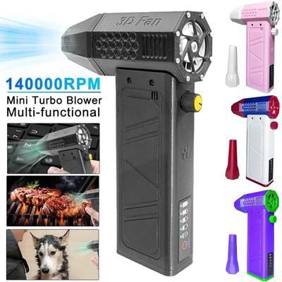 140000RPM Air Blower Power Display Handheld Mini Turbo Fan Dust Cleaner Wireless Electric Blower Portable Powerful Turbo Jet Fan