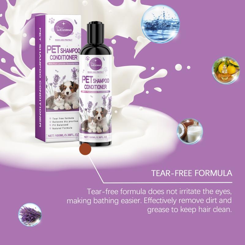 

2 In 1 Moisturizing Pet Shampoo For Cats Cleaning Puppy Shampoo Conditioner For Sensitive Skin PH Balanced