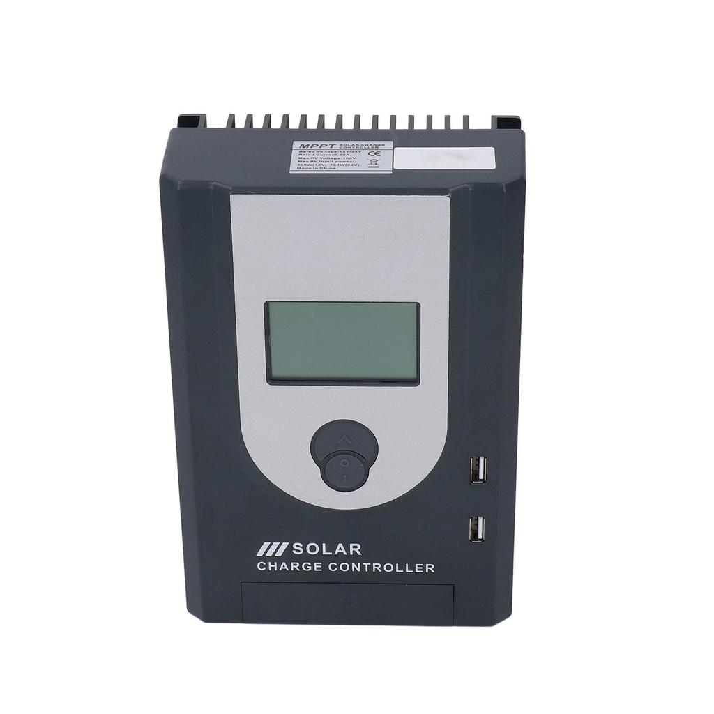 MPPT Solar Charge Controller Panel Regulator Lithium Battery Charger with Bluetooth Black DC12 24V