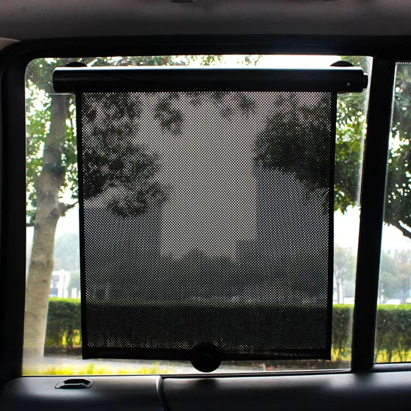 Car Side Window Sunshade, Retractable Car Roller Sunshade, UV and Sun Protection Sunshade Car Curtain, Car Travel Accessories