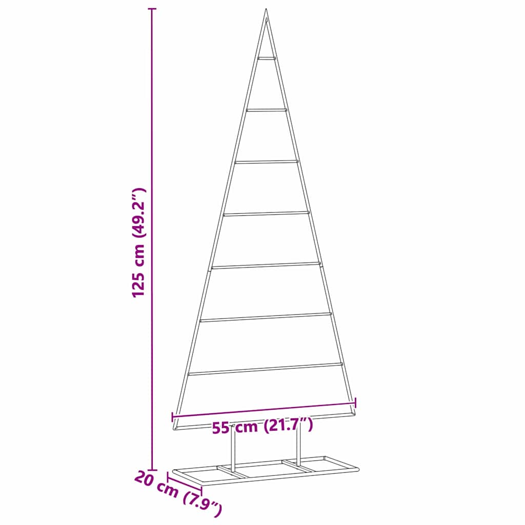 Metal Christmas Tree Gold 125 cm Powder Coated Steel