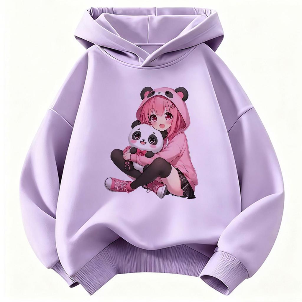 Anime Japanese Style Girl Children'S Hoodie Sweatshirt Cute Harajuku Hoody Girls Casual Hoodies Kids