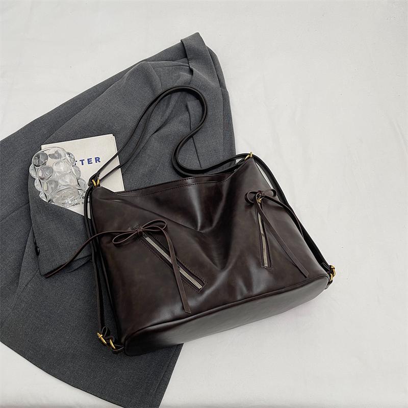 Multi-Function Backpack Soft Leather Women's Shoulder Bag Large Capacity Tote Bag Underarm Bag