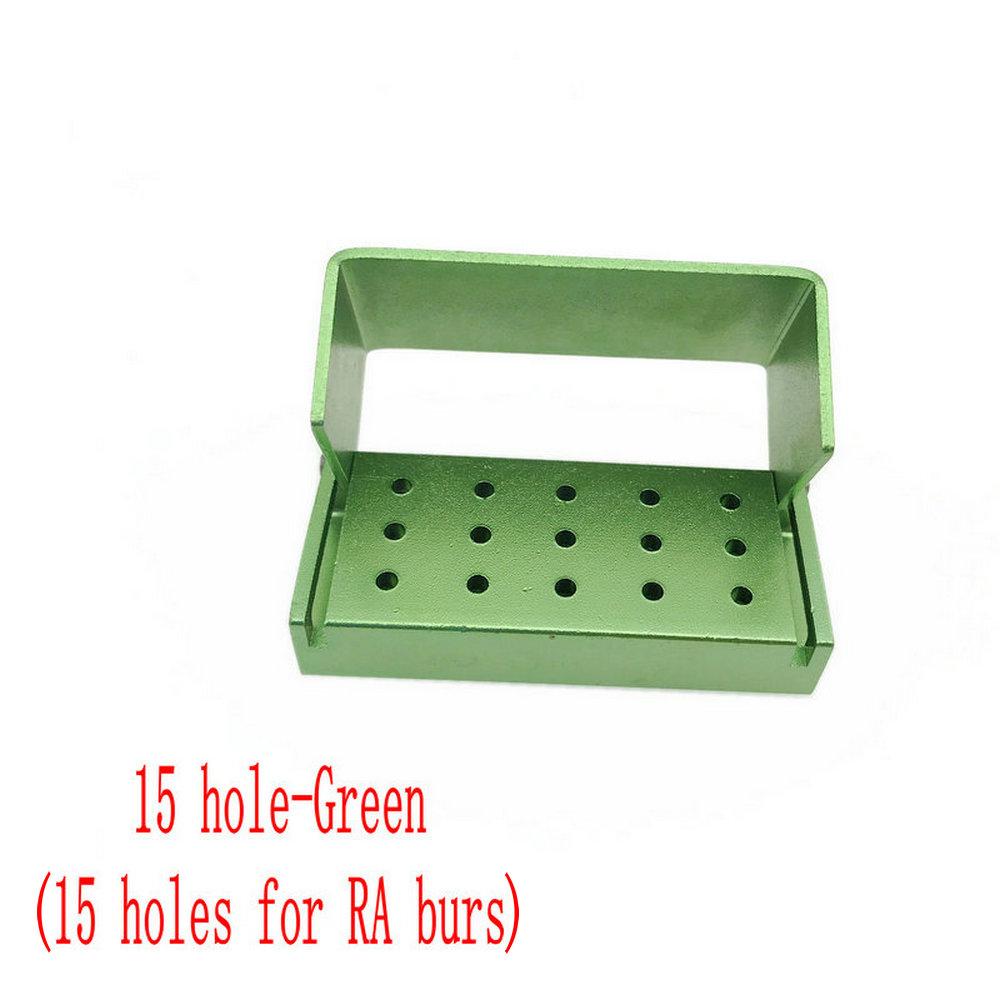 15/30 holes Dental Diamond Burs Holder Block Disinfection Box Autoclave ALUMINIUM Bur Holder Dentist Tools