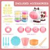 28Pcs Kitchen Creations Noodle Playset and Ice Cream Maker Machine Dough for Kids,Play Kit for Birthday Holiday Craft Gift