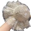 Girls Summer Lace Brim Bucket Hat Baby Sun Protection Cap Stylish Wide Brim Beach Hat for Toddlers Outdoor UV Shield
