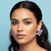 1 pair Zinc Zinc Alloy Golden and Silver Earrings Luxury Metal Flower Ear Studs Enamel Iris Earrings  Holiday
