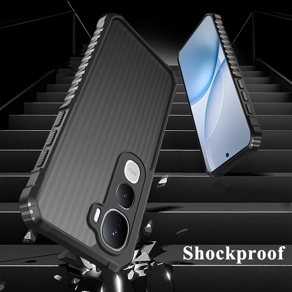 KEYSION Heavy Duty Shockproof Phone Case for IQOO Z10 Lite Soft Silicone+PC Translucent Matte Back Cover for VIVO IQOO Z10 Lite