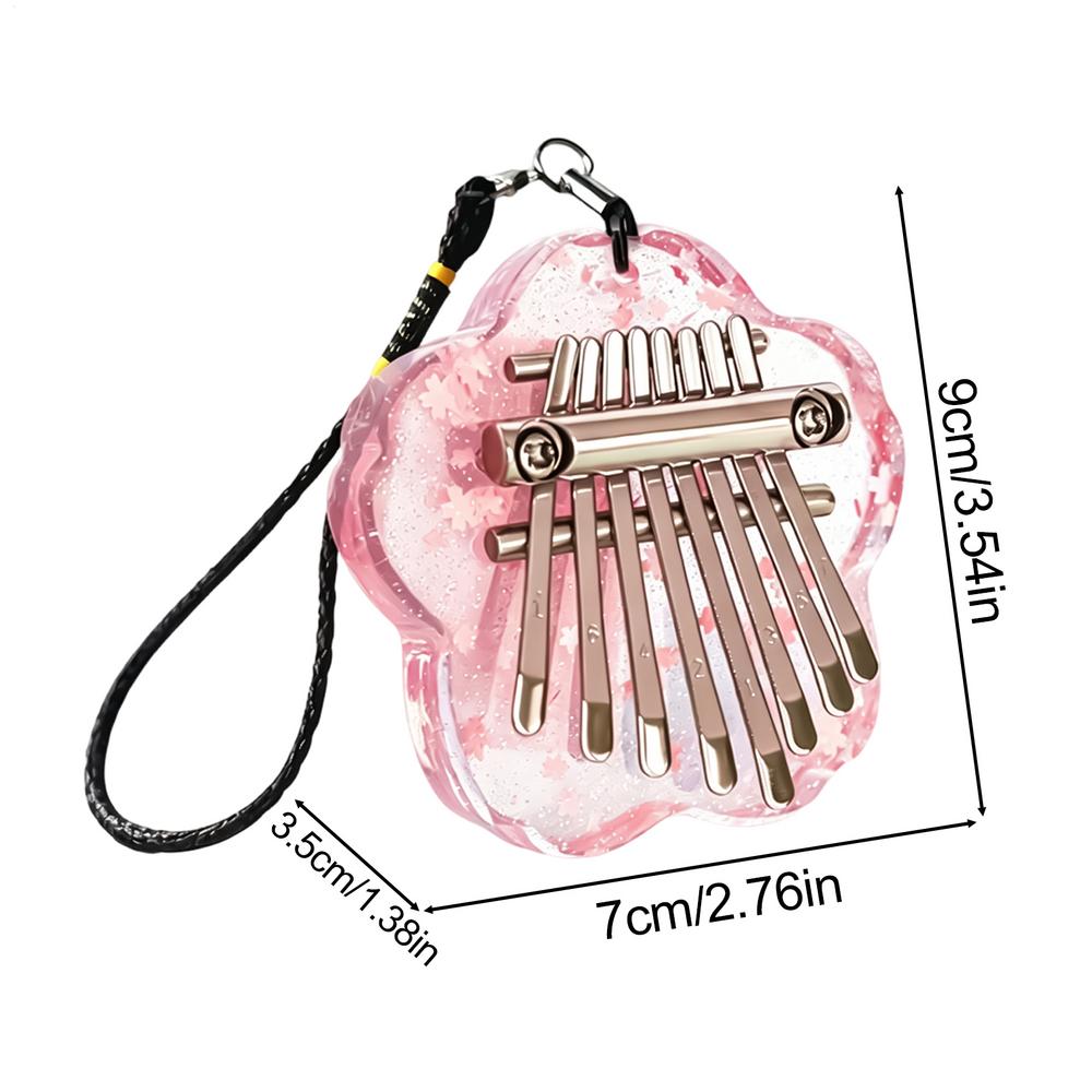 8 Keys Mini Kalimba Finger Thumb Piano Transparent  Crystal Kalimba Acrylic Thumb Piano Acoustic Finger Piano Music Instrument