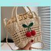 Elegant Summer Handwoven Bag For Women Stylish Rattan Crossbody Beach Tote