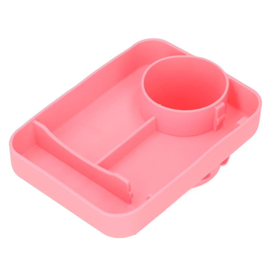 Bandeja de Carro para Bebê Bandeja de Lanche de Silicone para Carro Porta-Copos Multifuncional para Crianças Prato para Lanches e Bebidas
