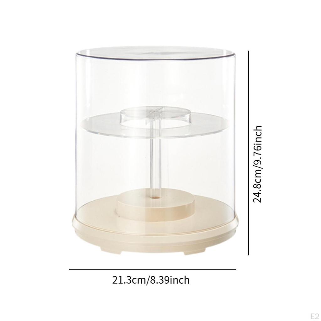 Display Case ,Countertop Box Organizer, Rotatable Stable Dustproof Shelf Showcase for