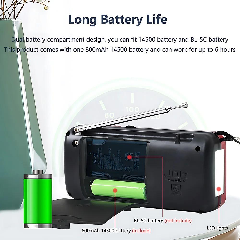 Bluetooth Speaker Radios Mini Portable Pocket FM Radio USB MP3 with Rechargeable Battery For Go Hiking FM Radio Receiver