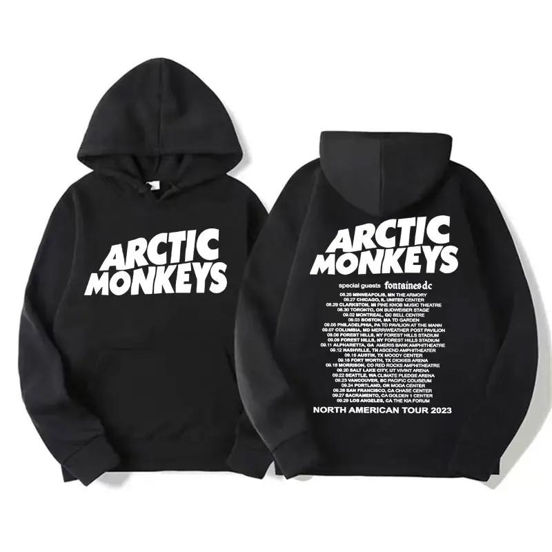 Retro Rock Arctic Monkeys Music Album Graphic Hoodies Men Vintage Oversized Hip Hop Hoodie Punk Sweatshirt Tour Double Sided