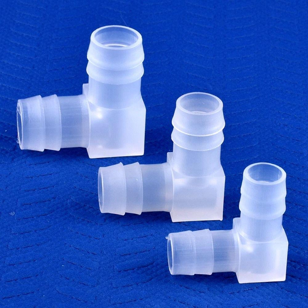 10Pcs New PP Plastic Elbow Connectors 90 Degree Transparent Aquarium Tank Fittings 4-20mm Pagoda Hose Joint Garden Irrigation