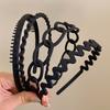 Matte Finish Toothed Headband for Women - Non-Slip Hair Band for Face Wash, Skincare & Crushed Hair Styling, Summer Essential