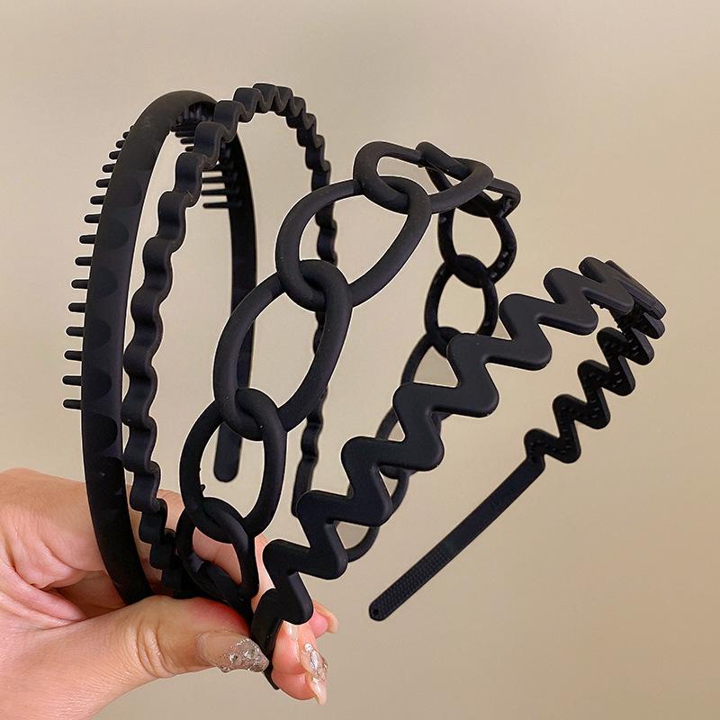 Matte Finish Toothed Headband for Women - Non-Slip Hair Band for Face Wash, Skincare & Crushed Hair Styling, Summer Essential