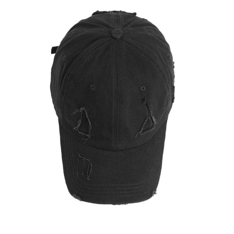 American Retro Distressed Soft Top Frayed Ripped Baseball Caps Customizable Embroidered Washed Cotton Outdoor Baseball Cap