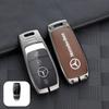 D4Leather Car Key Case Cover Shell Fob For Mercedes Benz A B C E R Class GLS GLA GLK GLC CLS CLA AMG W204 W205 W212 W463 W176 PWJN1