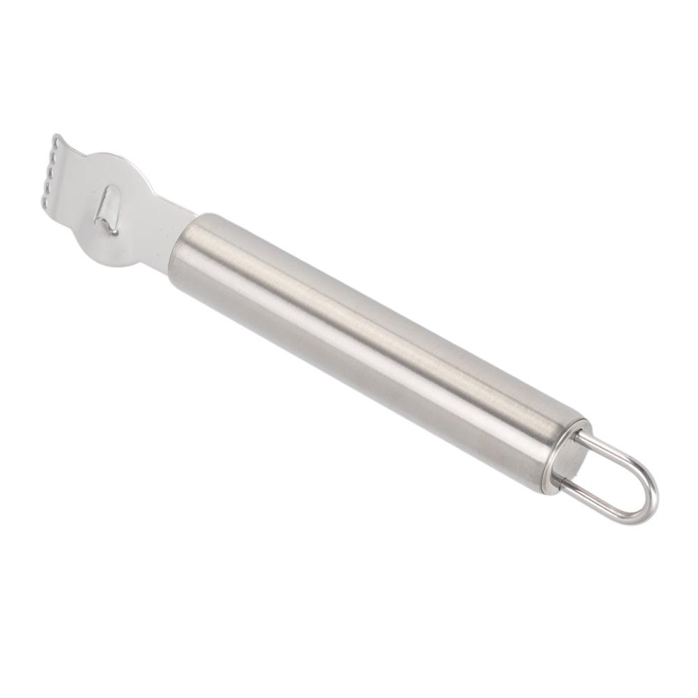 Silberner Zitronenschäler Edelstahl Schaber Obstschälwerkzeuge Zitronenreibe Küche