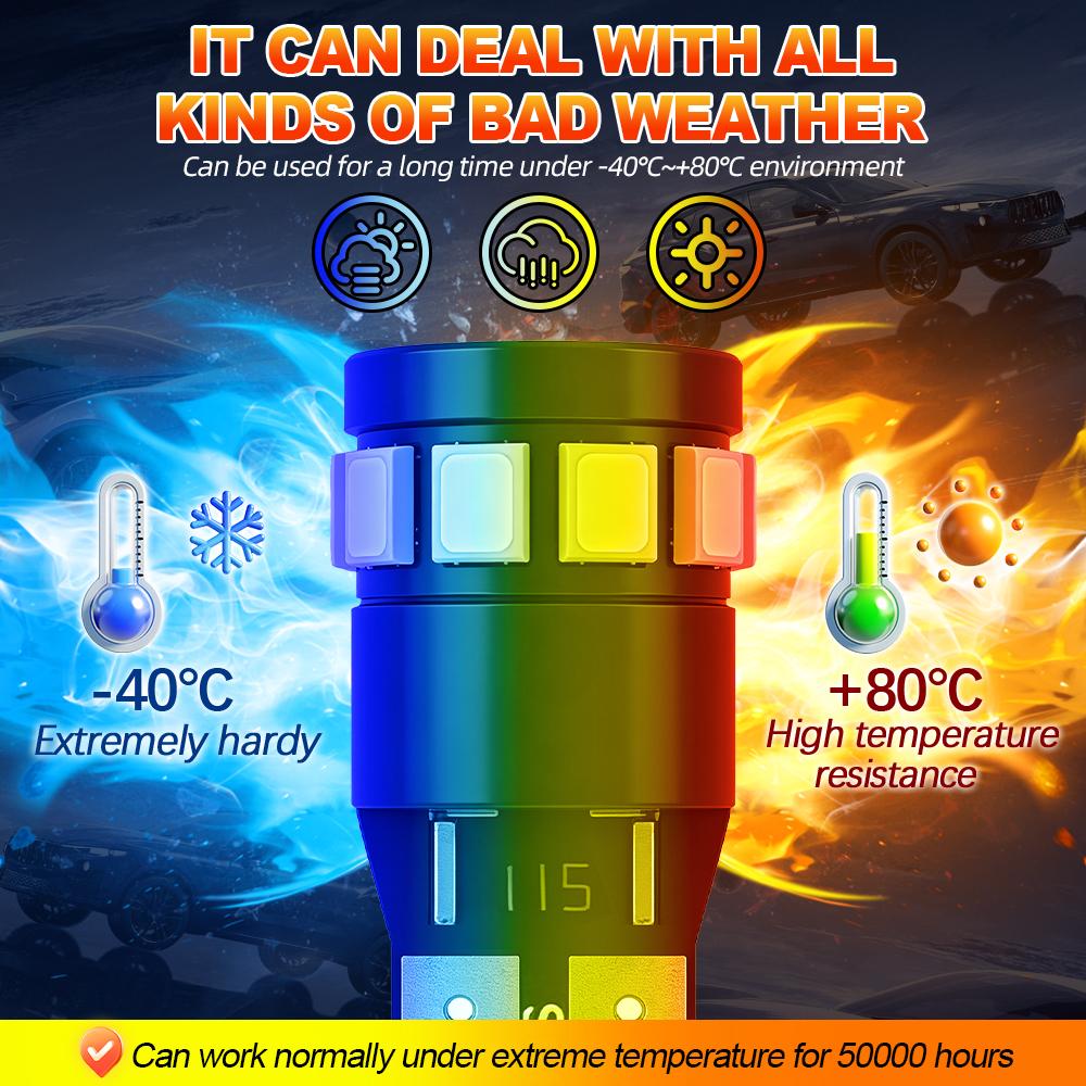 LED T10 6000K W5W 194 LED Driving SL Advance 6000K White Car Reading Bulbs Door Lamps Interior Light DC12V
