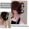 Thick Hair Music Note Claw Clip Rhinestone Metal Hairpins New Hair Clips  Women