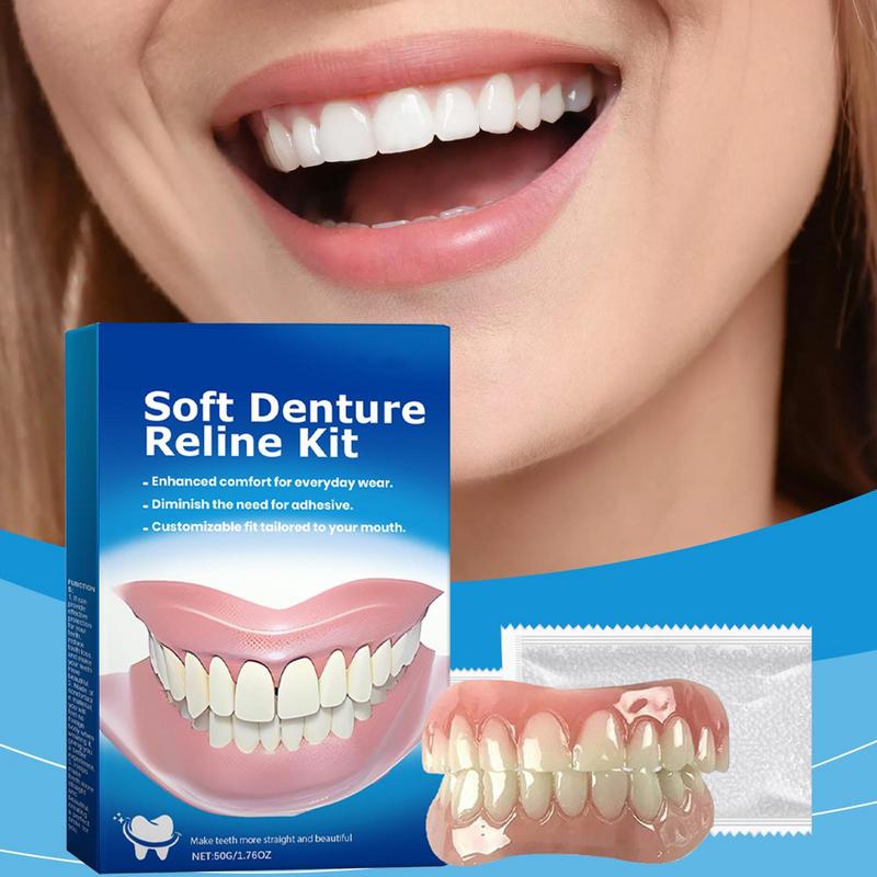 Denture Silicone Kit Denture Silicone Liners Soft Denture Kit Soft Denture Kit Teeth Upper And Lower Set Easy Use For Women