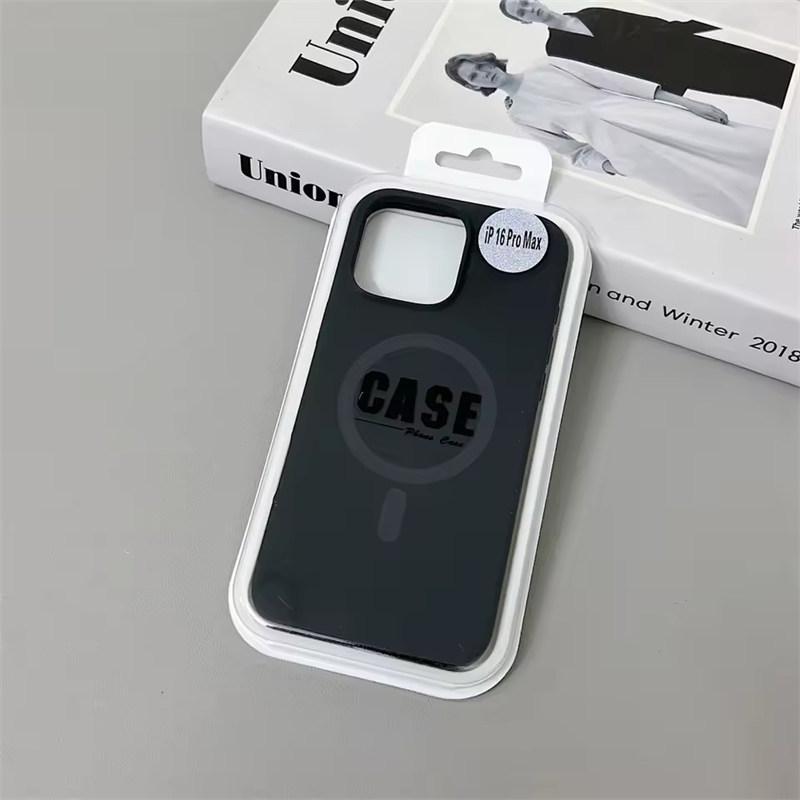 

Официальный такой же чехол из жидкого силикона для iPhone17 16 15 14 13 12 Pro Max Magsafe Беспроводная зарядка Магнитная крышка iPhone 16 чёрный