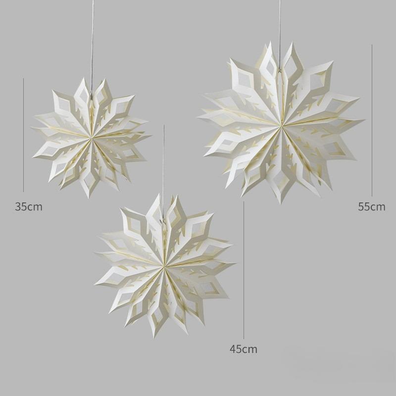 

3 шт. Рождественское украшение Оригами Рождественские снежинки Рождественская вечеринка Украшение для дома Оконный подвес Подарок