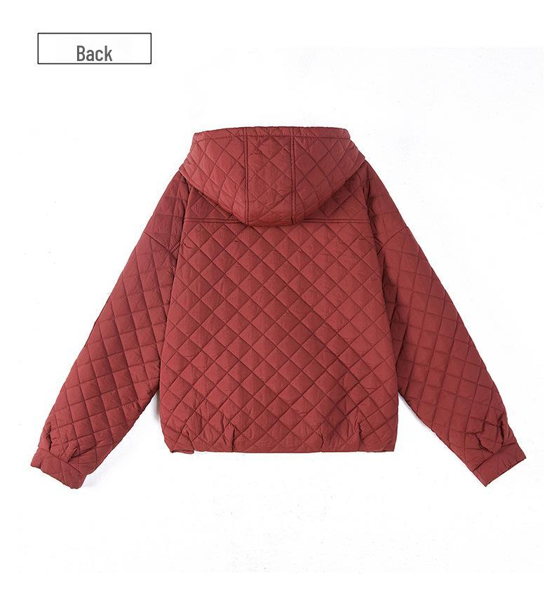 2024 Women's Winter Plaid Cotton-Padded Jacket - Petite Fit, Short Style