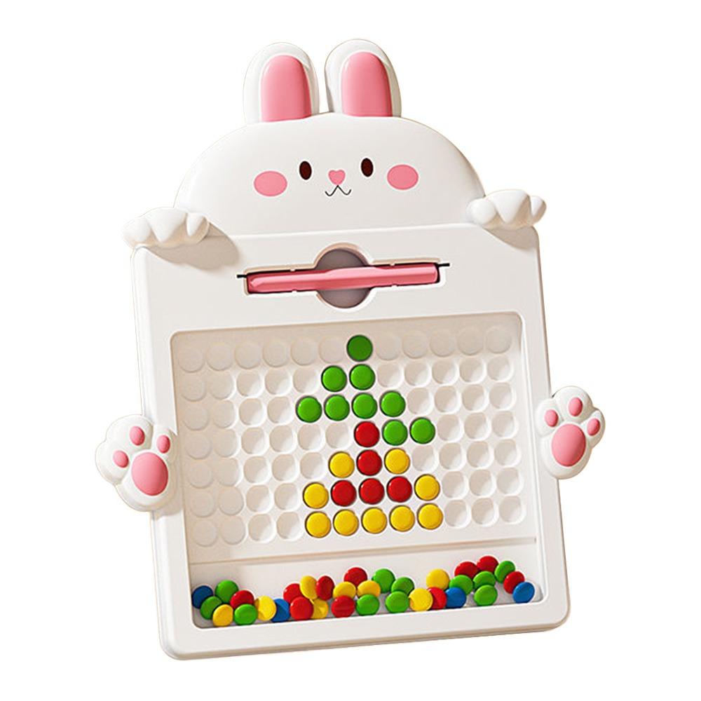 

Multicolor Enlightenment Drawing Board Cartoon Crab Rabbit Puzzle Graffiti Board Game Toy Rabbit-Pink
