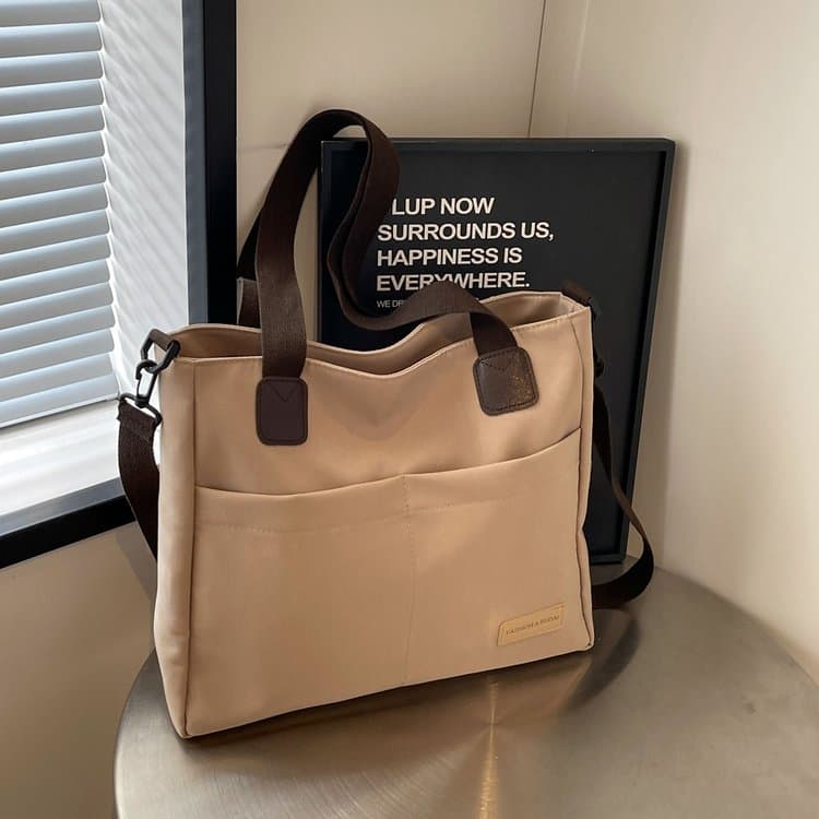 

New versatile canvas bag shoulder messenger bag tote bag 37*12*30cm