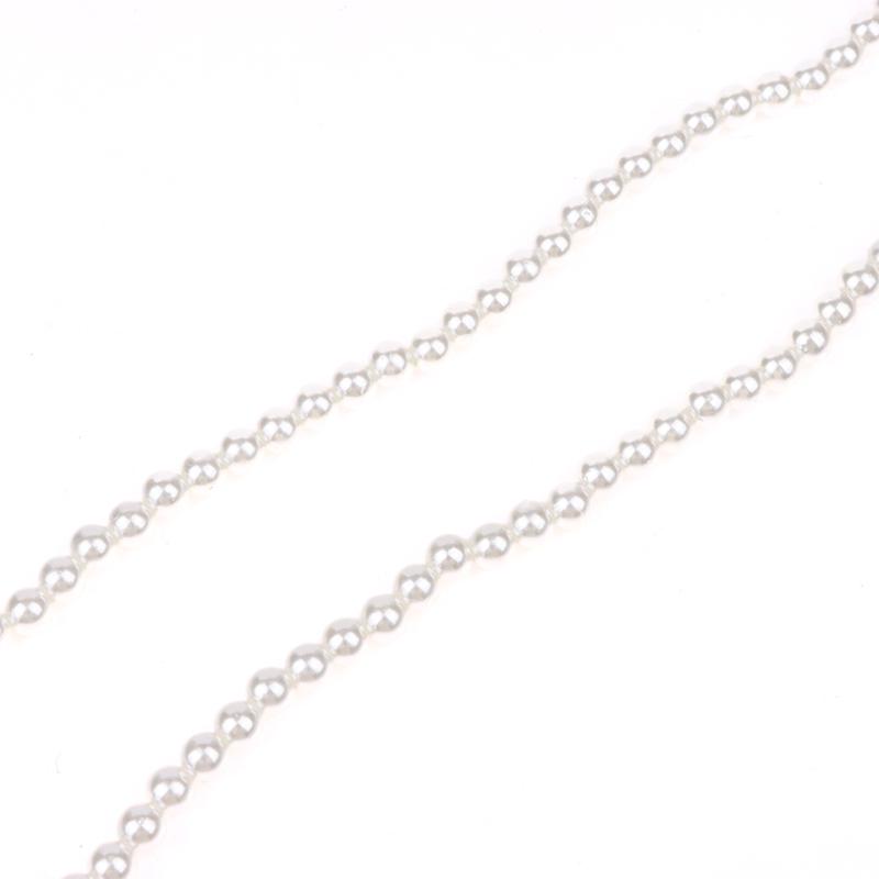 Long Cream Glass Necklace For Women Imitation Pearl Party Jewelry Fashion Accessories Multi-Layer Sweater Beads Chain
