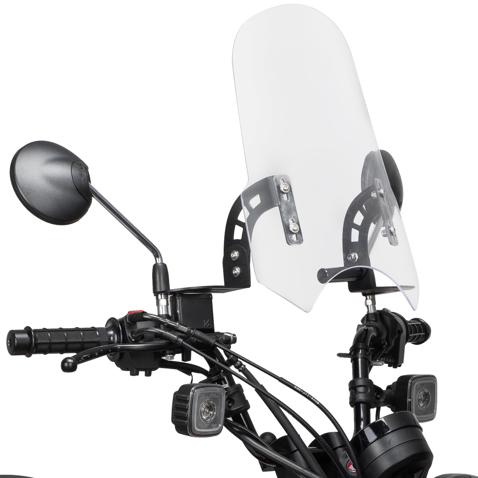 

KEMIMOTO Motorcycle Windshield for Hunter Cub CT125 with Clamp Adjustable Up and Down High Compatible with Hunter Cub Cub System (20-24) Bar, 60°