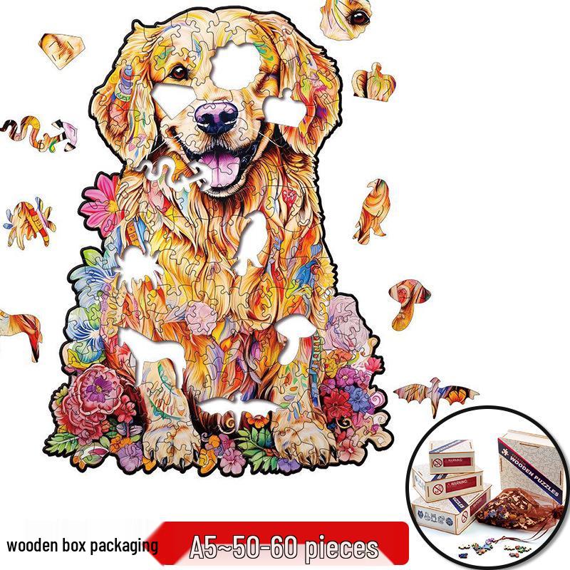 Irregular Animal Dog Penguin Wooden Puzzle in Stock
