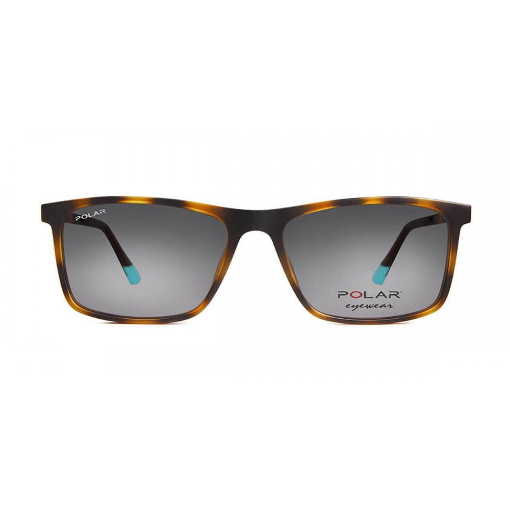 Polar 470 Clip On Polarized 428 Unisex Sunglasses Matte Dark Havana/55-16-145