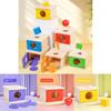 Wooden Childrens Educational Shape Matching Blocks With Colors For Early Learning And Handeye Coordination