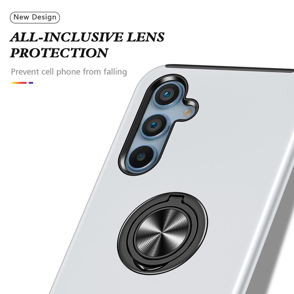 For Samsung Galaxy A16 5G/A16 4G Case PC+TPU Phone Cover with Rotatable Ring Holder