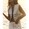 Spring New Luxury Sleeveless Beads Decoration Cardigan Vest 1689121 Fashion High Waist Culottes 1689021