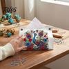 Educational Hands on Activities DIY Faux Diamond Art Painting Tissue Box, Leather Desktop Crafting Kits for Beginners Holder Pouch, 5D Rhinestone