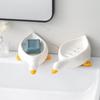 Yellow Duck Shape Soap Box Cartoon Soap Dish Drainable Soap Holder Soap Container Soap Dish For Tray Bathroom Accessories