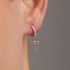 Luxenter Boucles D'oreilles En Argent 925 Et Zirconium Brillant Plaqué Finition En Rhodié - Diret