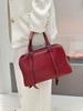 Korean Style 2025 Simple Large Capacity Underarm Handbag, Vegetable-Tanned Leather